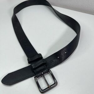 Wrangler Black Genuine Leather Work Belt Men's 42/105 Classic Dress Casual